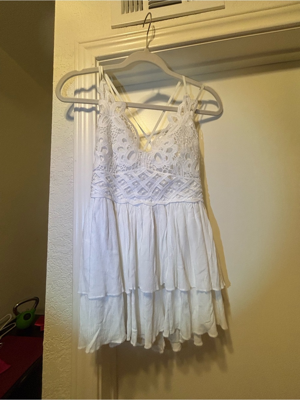 White Lace Tiered Sundress